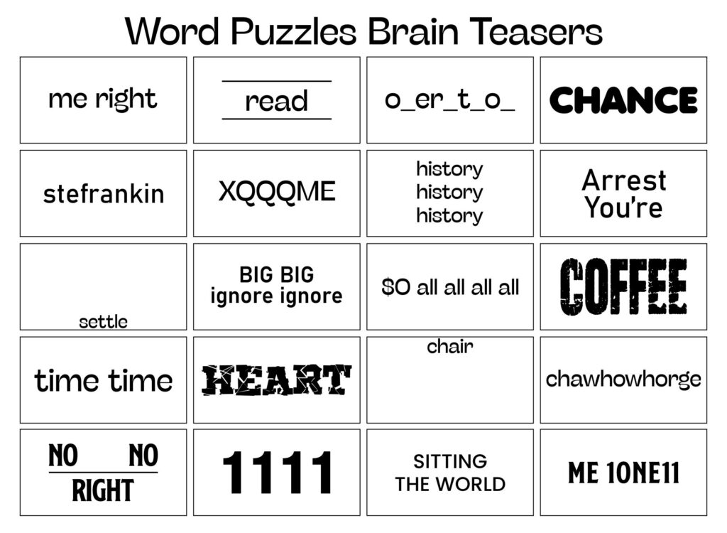 Printable Brain Teasers With Answers Printable JD