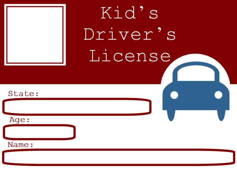 Printable Drivers License Template Printable JD