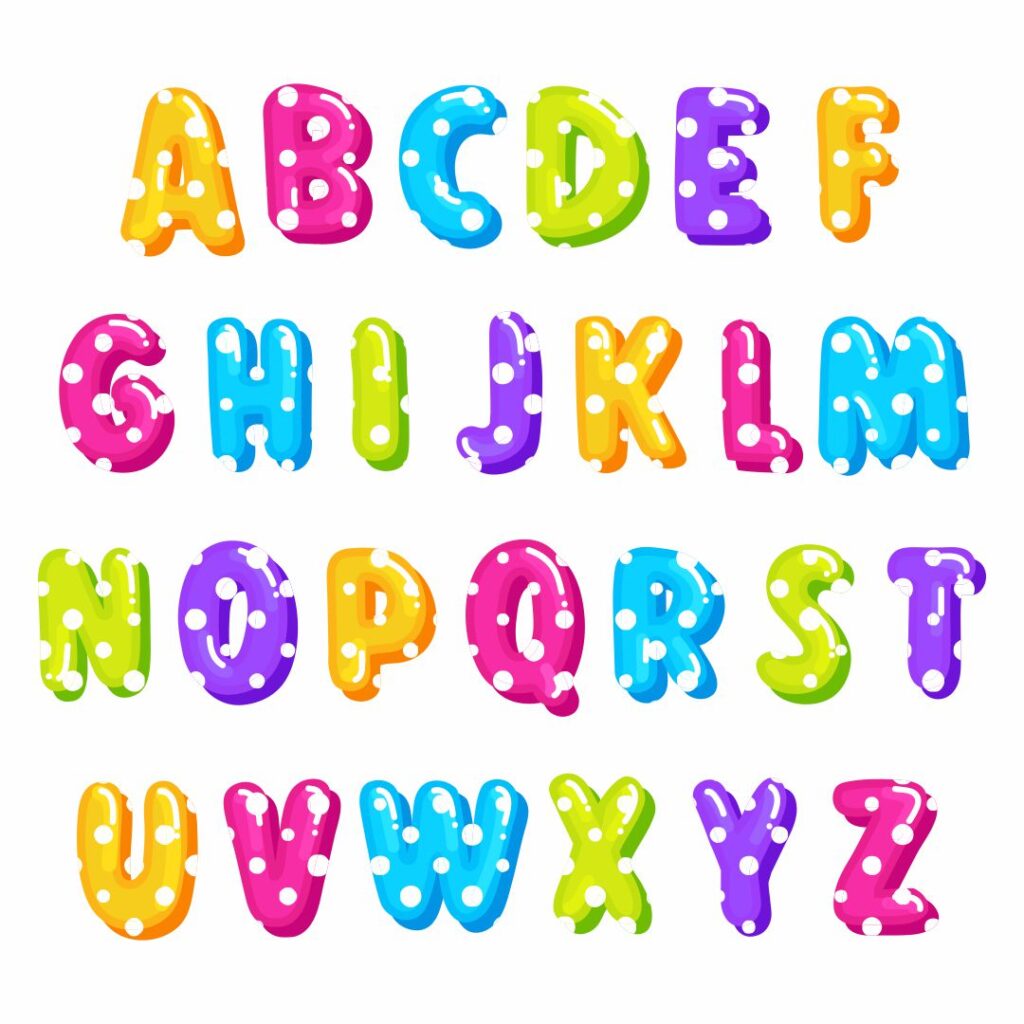 Printable Large Colored Letters - Printable JD