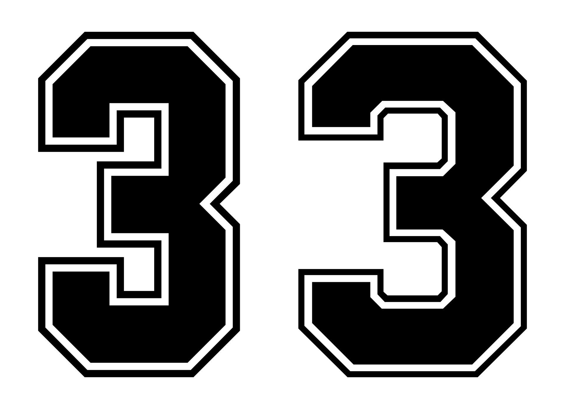 Printable Number 3 Templates Black and White_83478