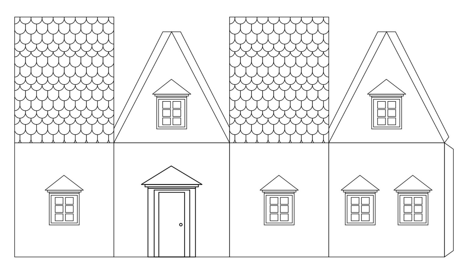 Printable Paper House Template - Printable JD