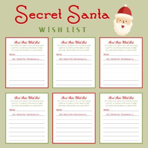 Printable Secret Santa List Simple_72496