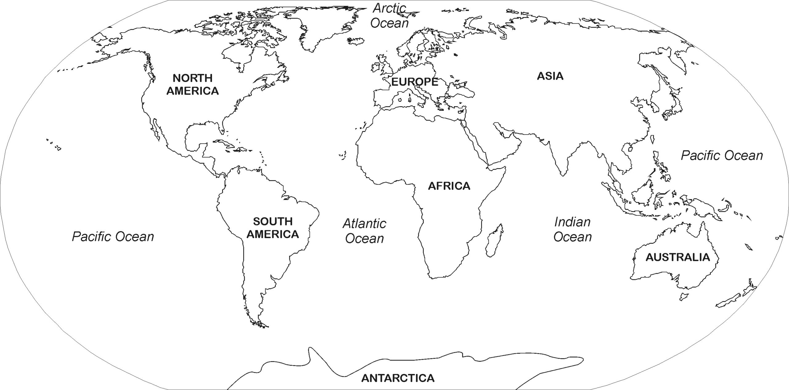 Printable Simple World Map Template_99247