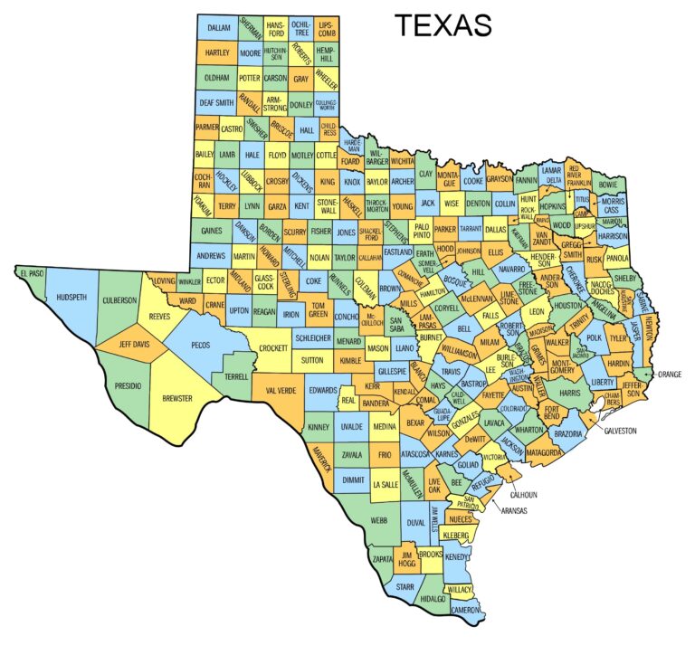 Printable Texas Map Outline - Printable JD