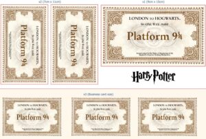 Printable Train Ticket Harry Potter - Printable JD