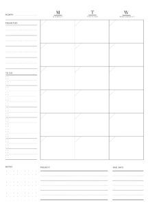 Printable Weekly Hourly Calendar Template_11964