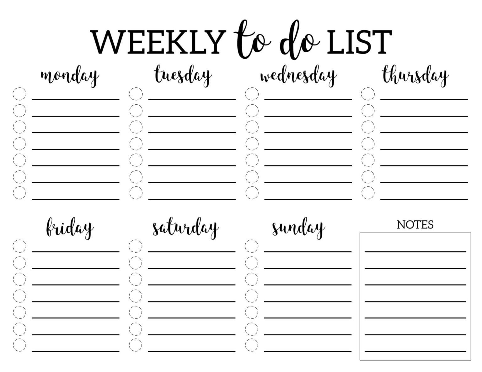 5 Best FREE Printable Cute To Do List Template Printable JD