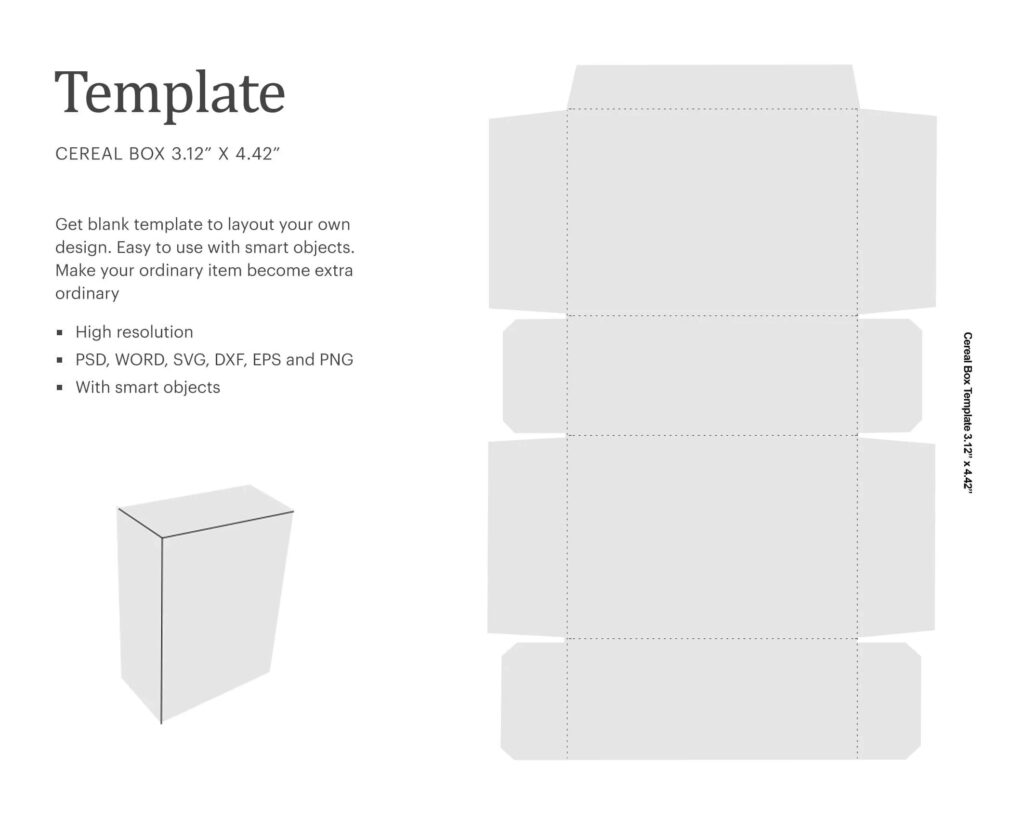 Printable Cereal Box Template Printable JD