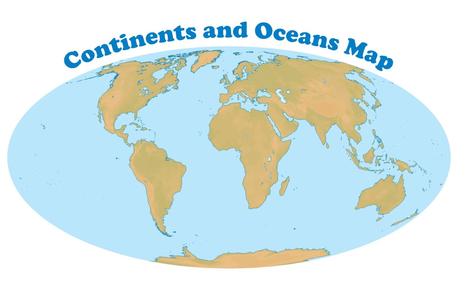 Printable Continents And Oceans Map - Printable JD