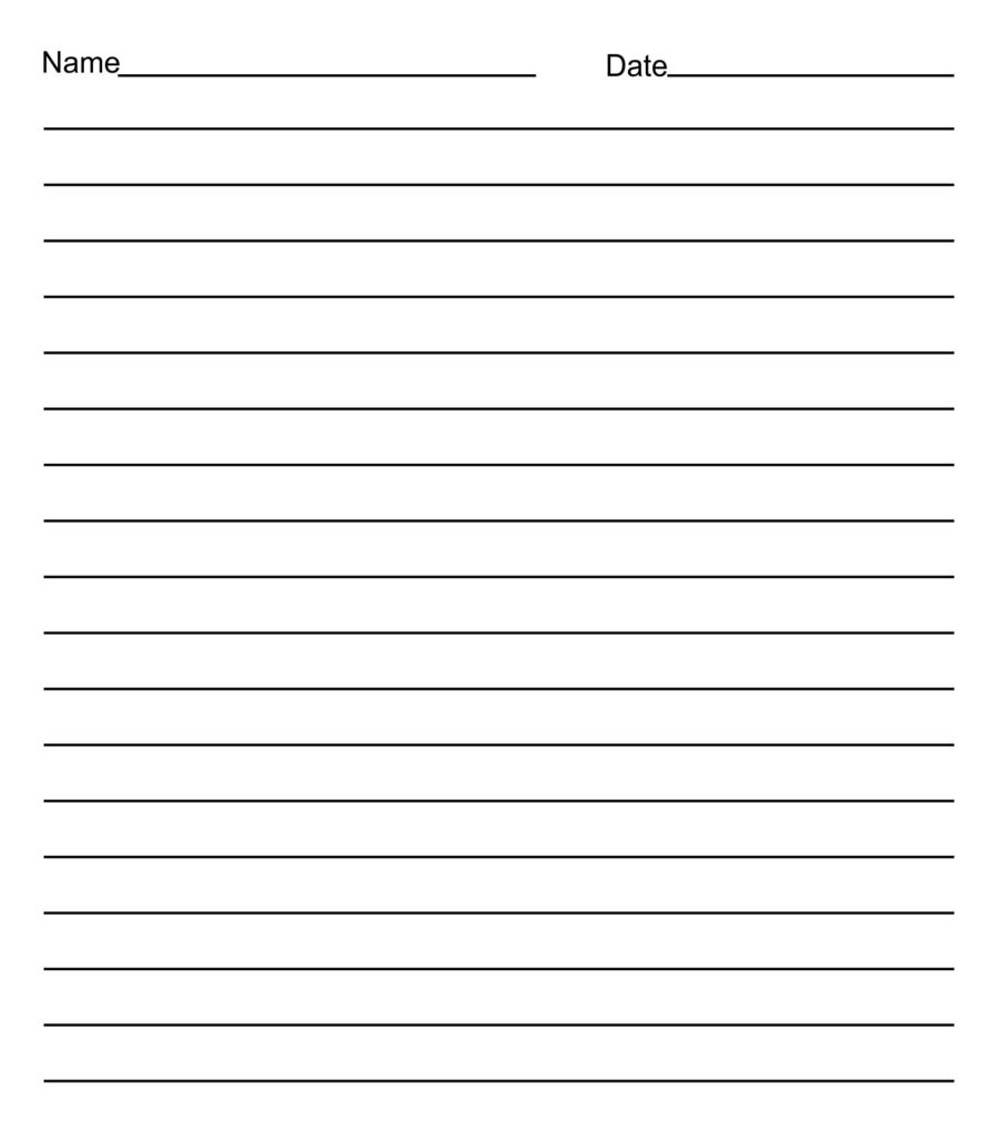 Printable Lined Writing Paper Template - Printable Jd