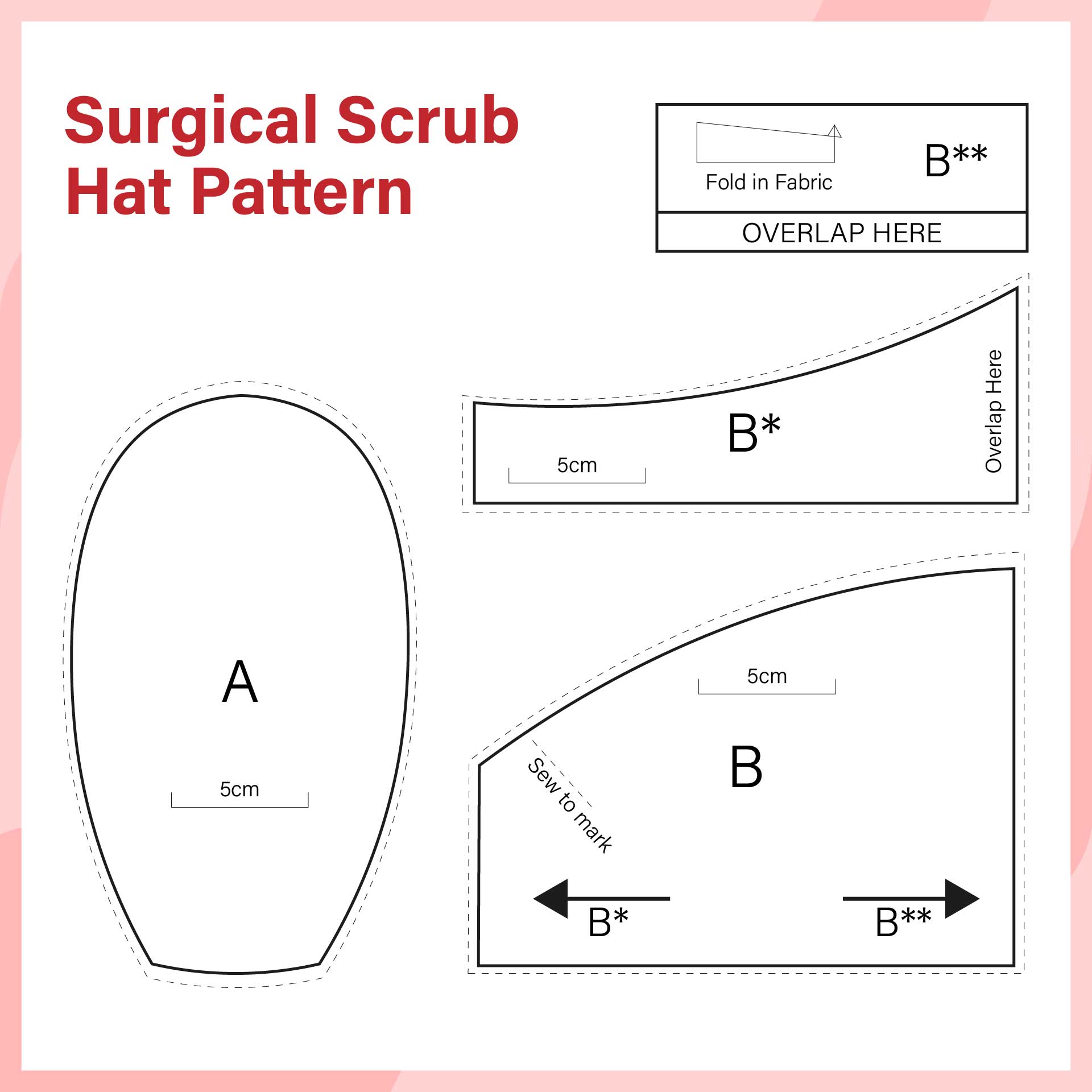 Printable Surgical Hat Patterns - Printable JD