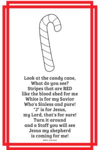 Printable Candy Cane Story - Printable JD