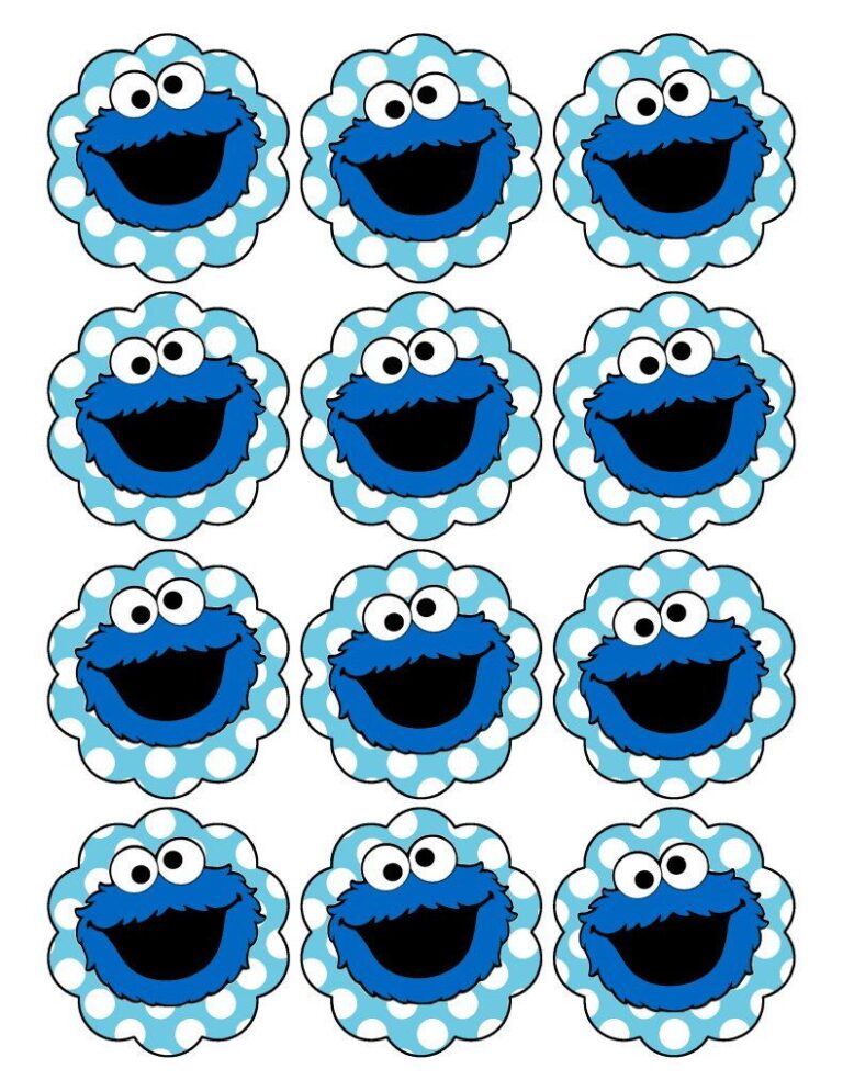 Printable Cookie Monster Face Template Printable JD