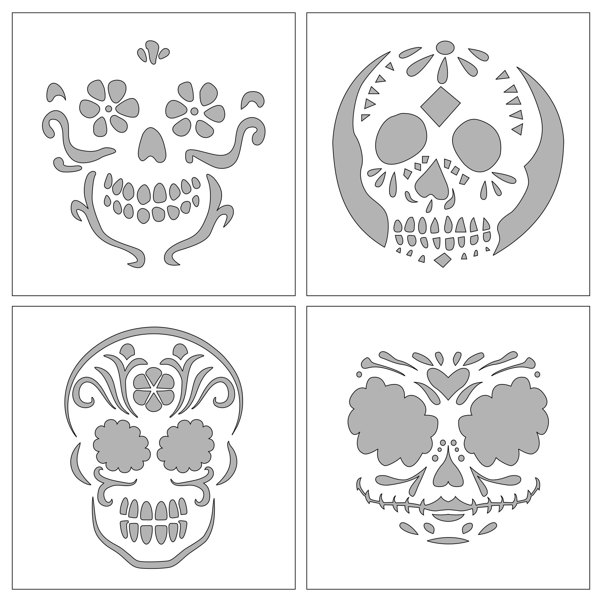 Free Printable Halloween Pumpkin Stencils Skulls_930078