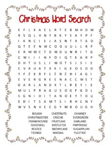 Printable Christmas Word Search Sheets - Printable JD