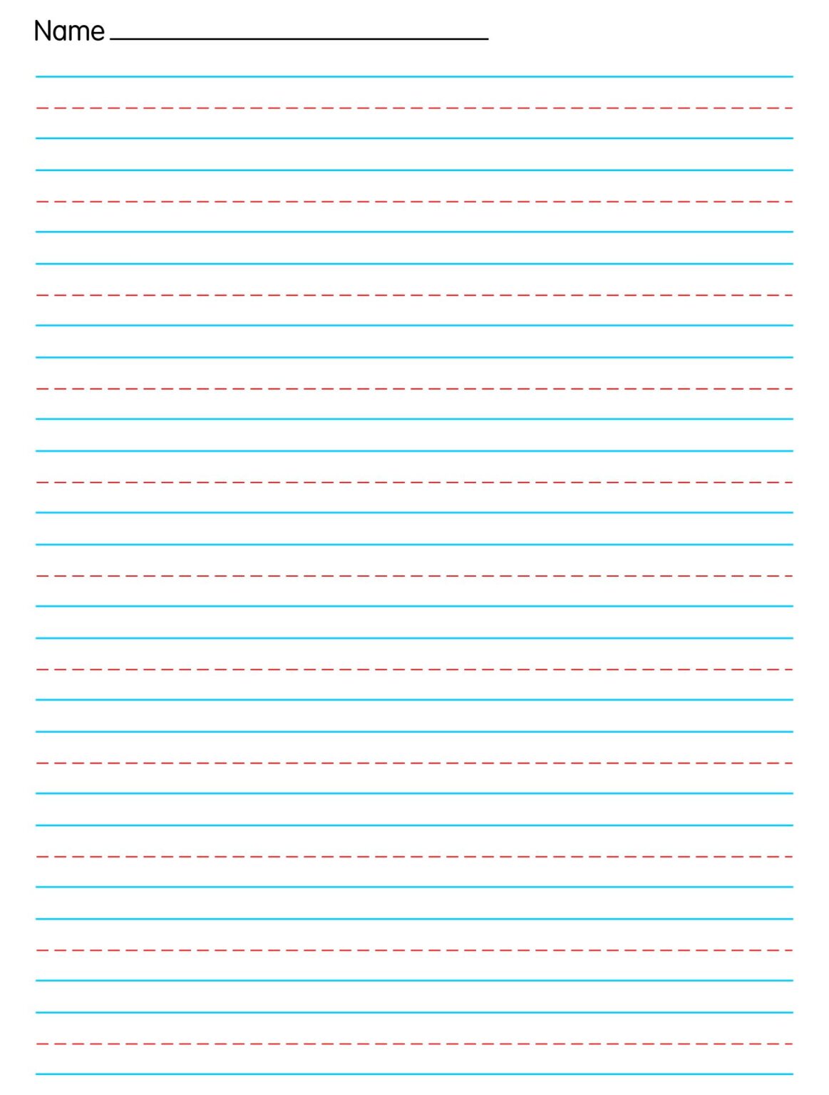 Printable Primary Writing Paper Template - Printable JD