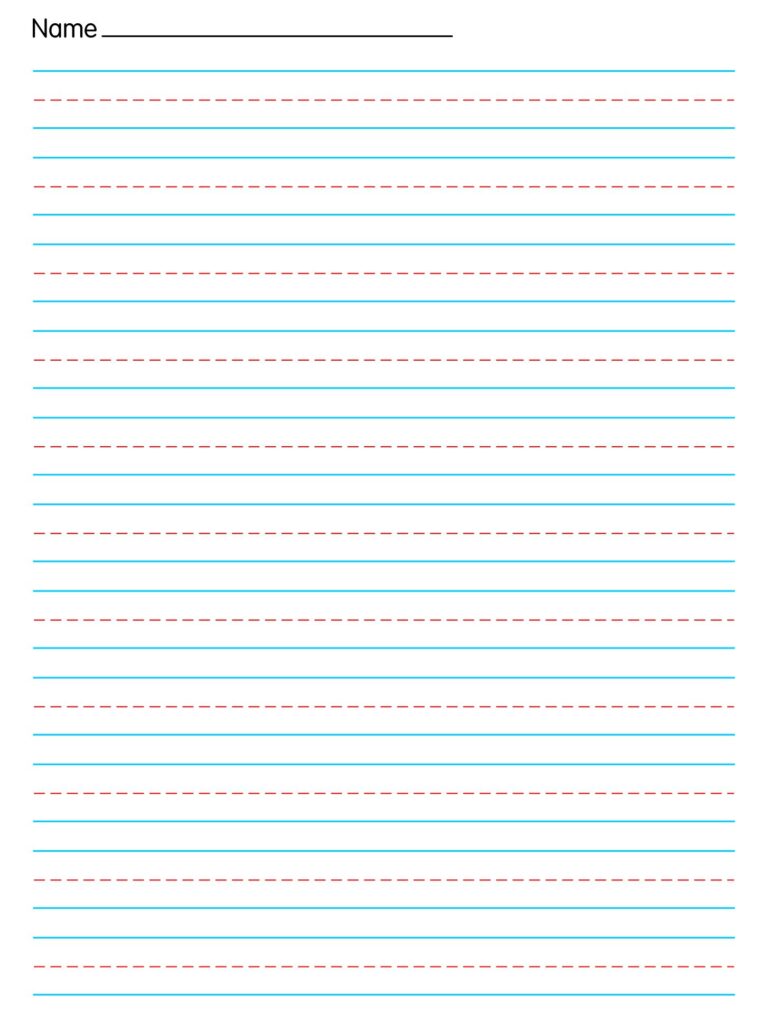 Printable Primary Writing Paper Template - Printable JD