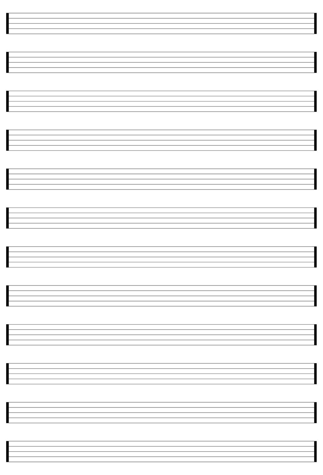 Printable Staff Paper Blank Sheet Music Printable Jd 1278