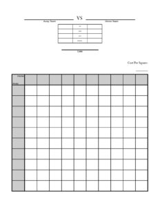 Printable 100 Square Football Pool Grid_22474