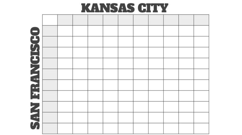 Printable 100 Square Football Pool Grid - Printable Jd