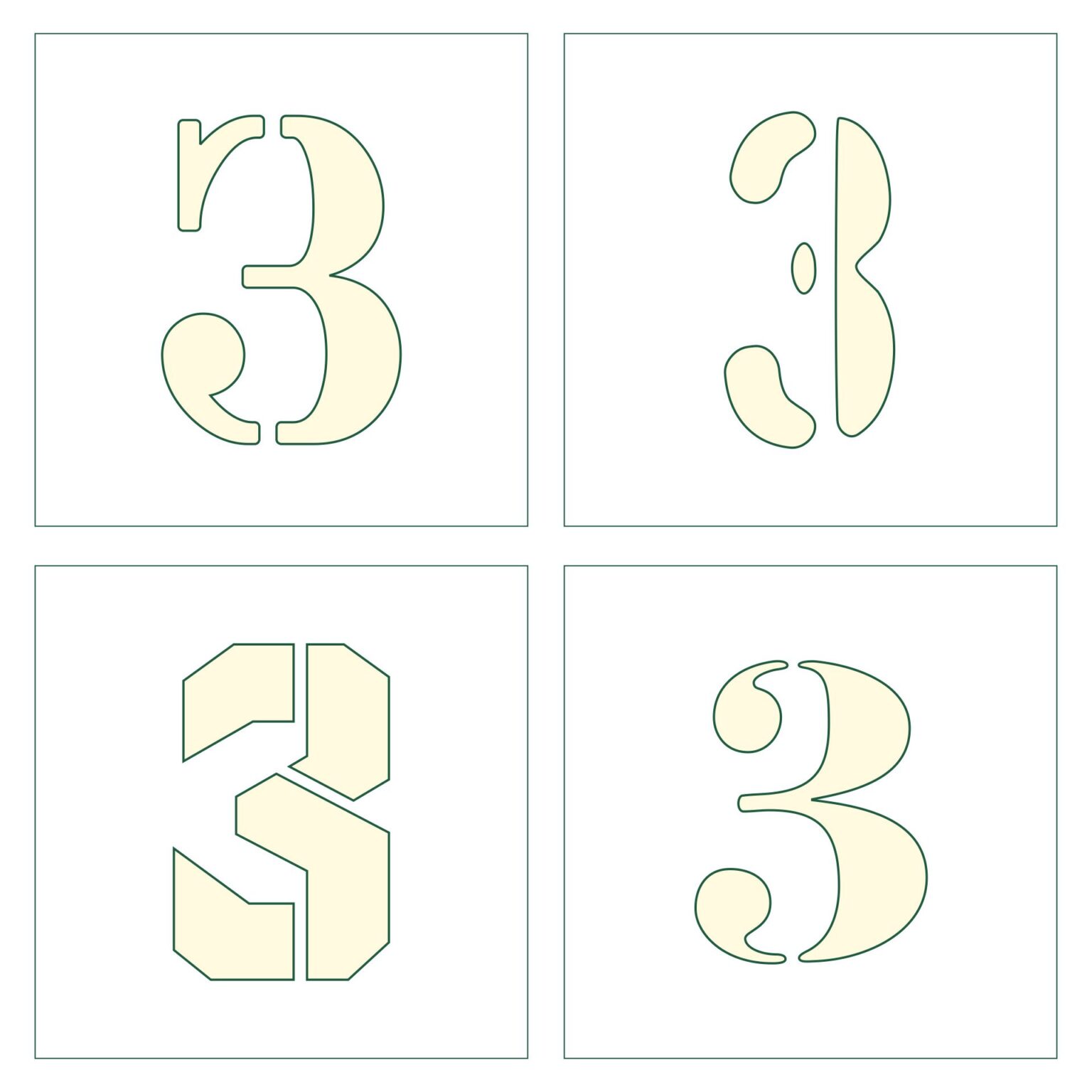 Printable 3 Inch Stencils Numbers - Printable JD
