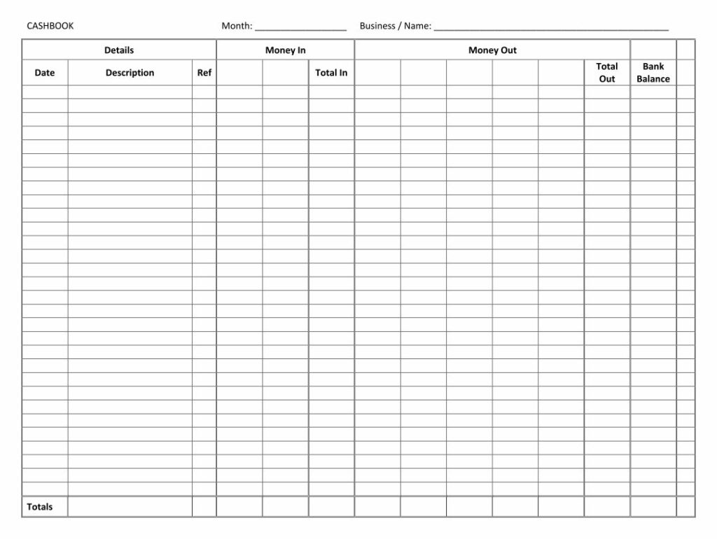 Printable Accounting Ledger Template - Printable Jd