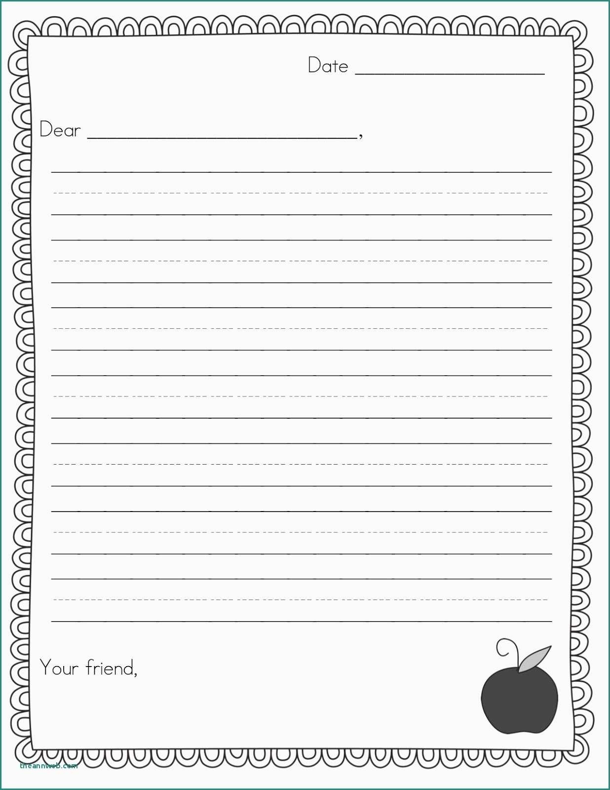 Free Printable Template For Writing A Friendly Letter
