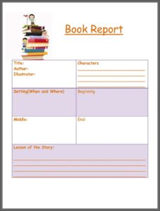 Printable Book Report Forms - Printable JD