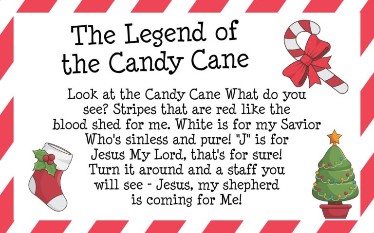 Printable Candy Cane Story - Printable JD