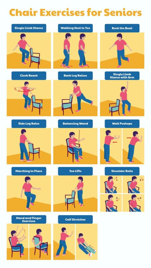 Printable Chair Yoga Exercises For Seniors Printable JD