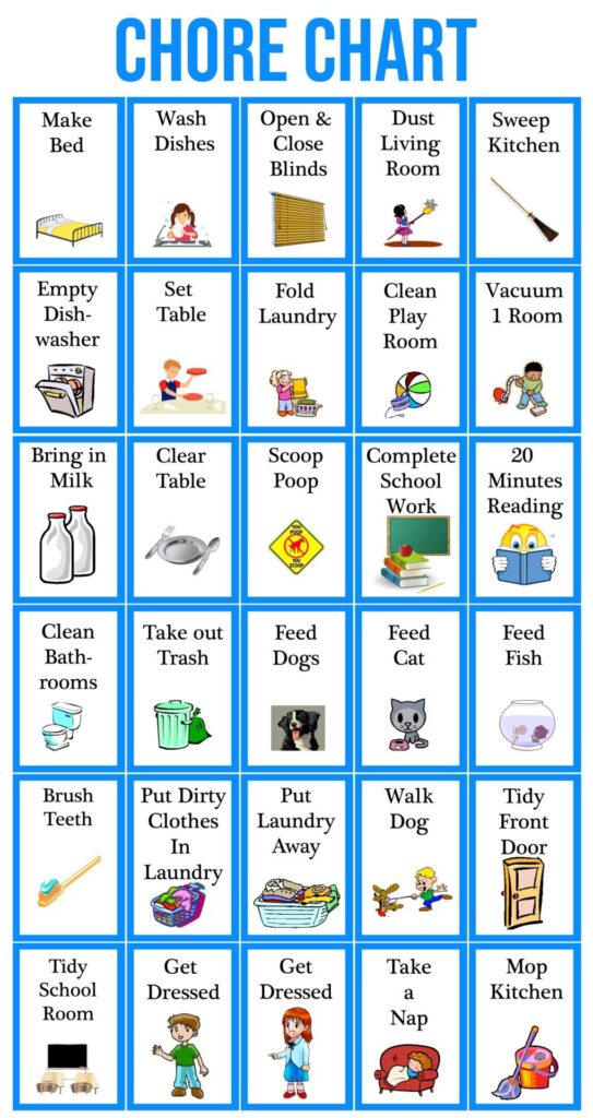 Printable Chore Clip Art - Printable JD