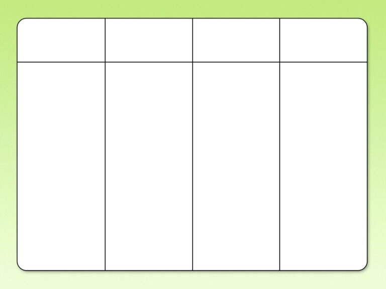 Printable Column Template 5 Columns - Printable JD