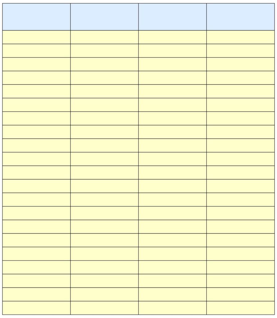 Printable Column Template 5 Columns - Printable JD