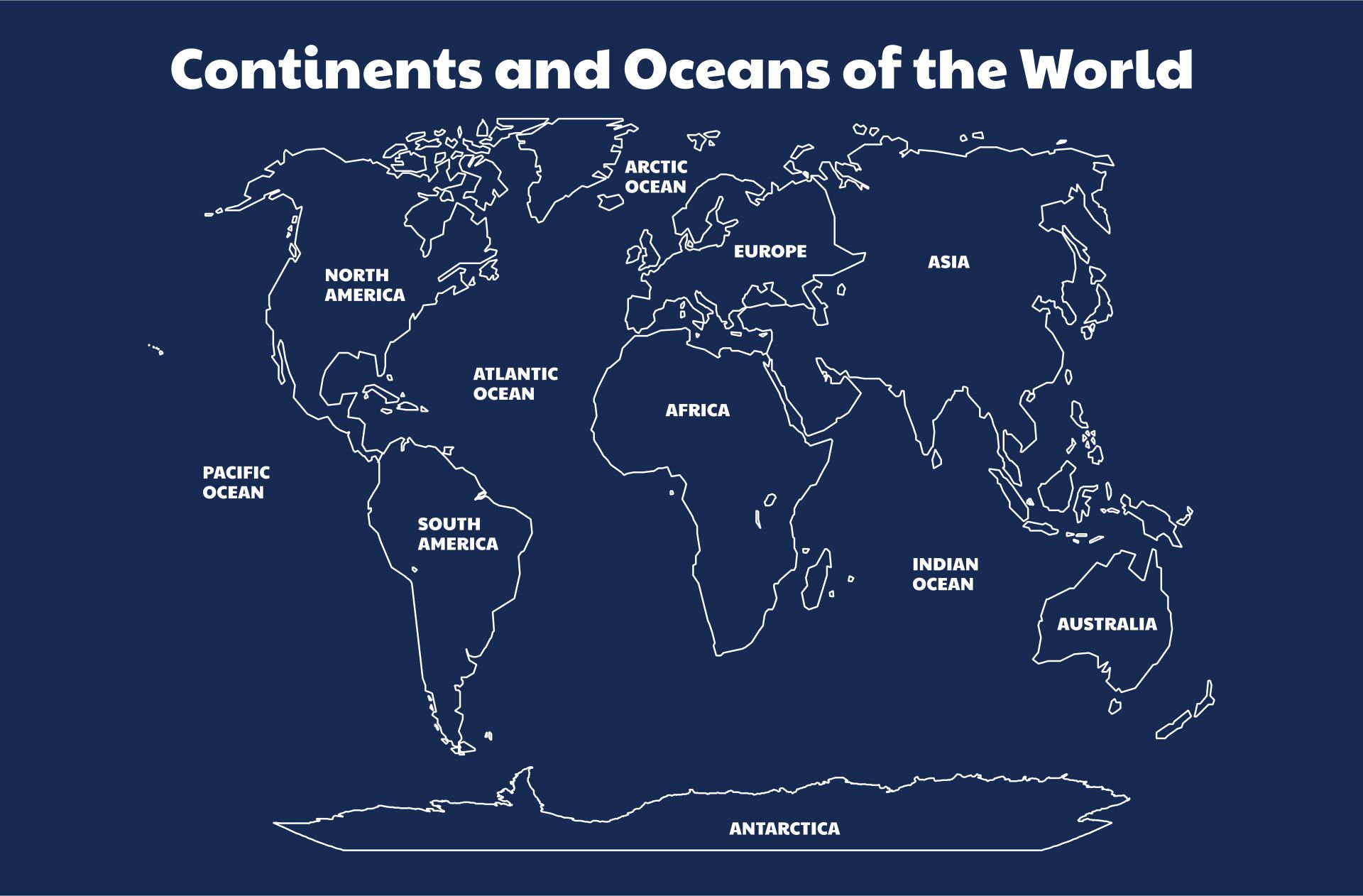 Printable Continents And Oceans Map_15847