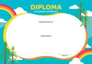 Printable Kindergarten Graduation Certificate Template_32554