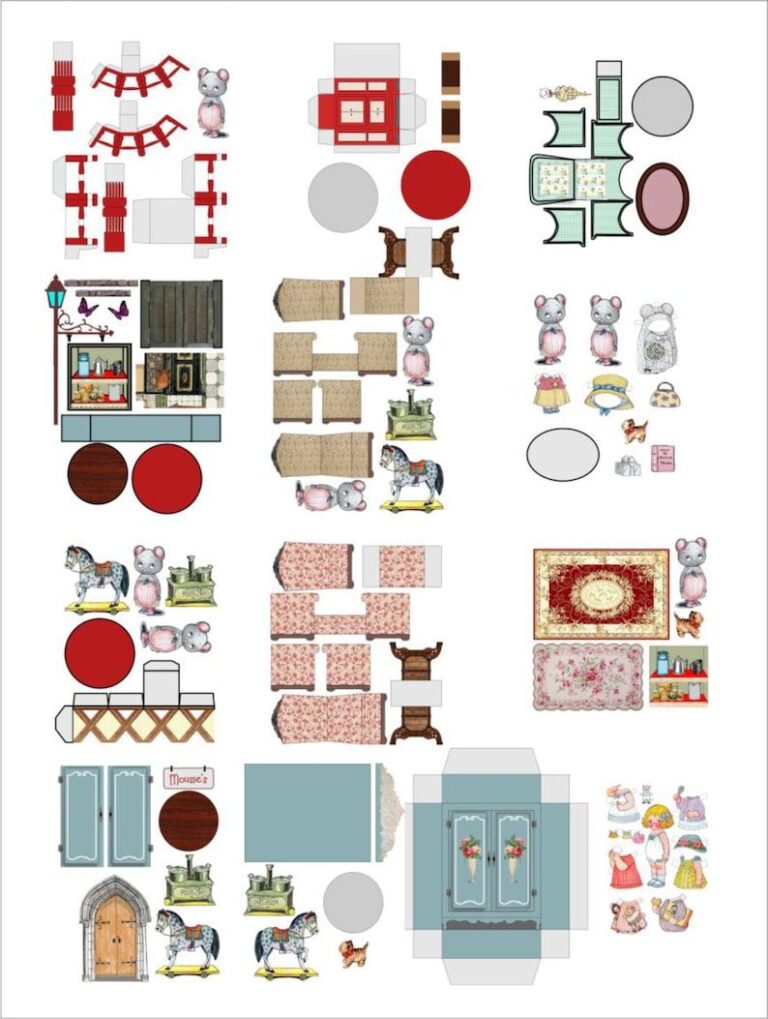 Printable Paper Doll House Printable JD