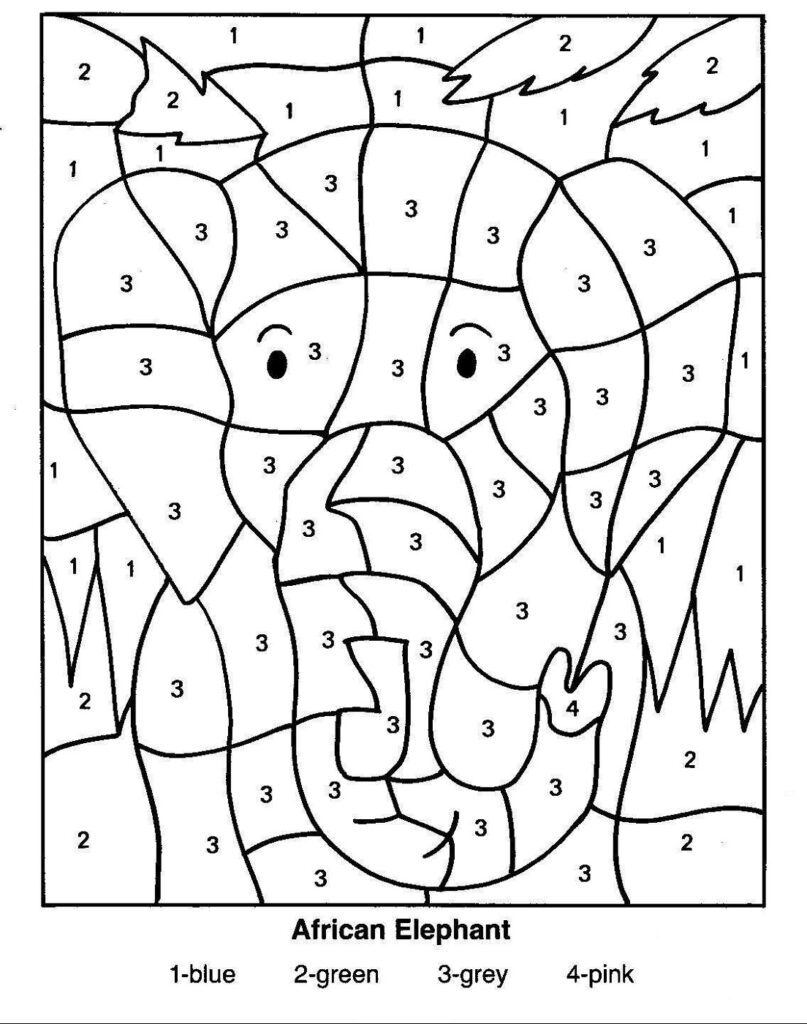 Printable Preschool Worksheets Color By Numbers Printable JD