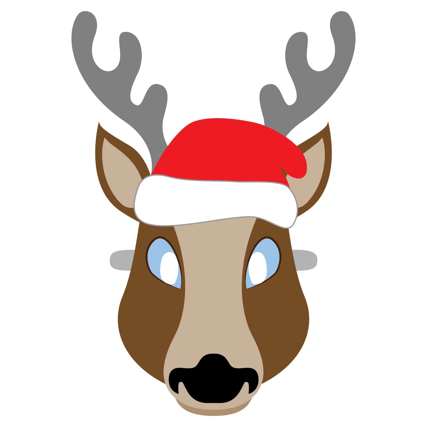 Printable Reindeer Faces_32874