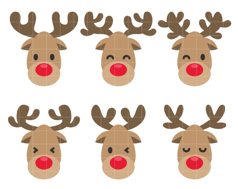 Printable Reindeer Faces_62588