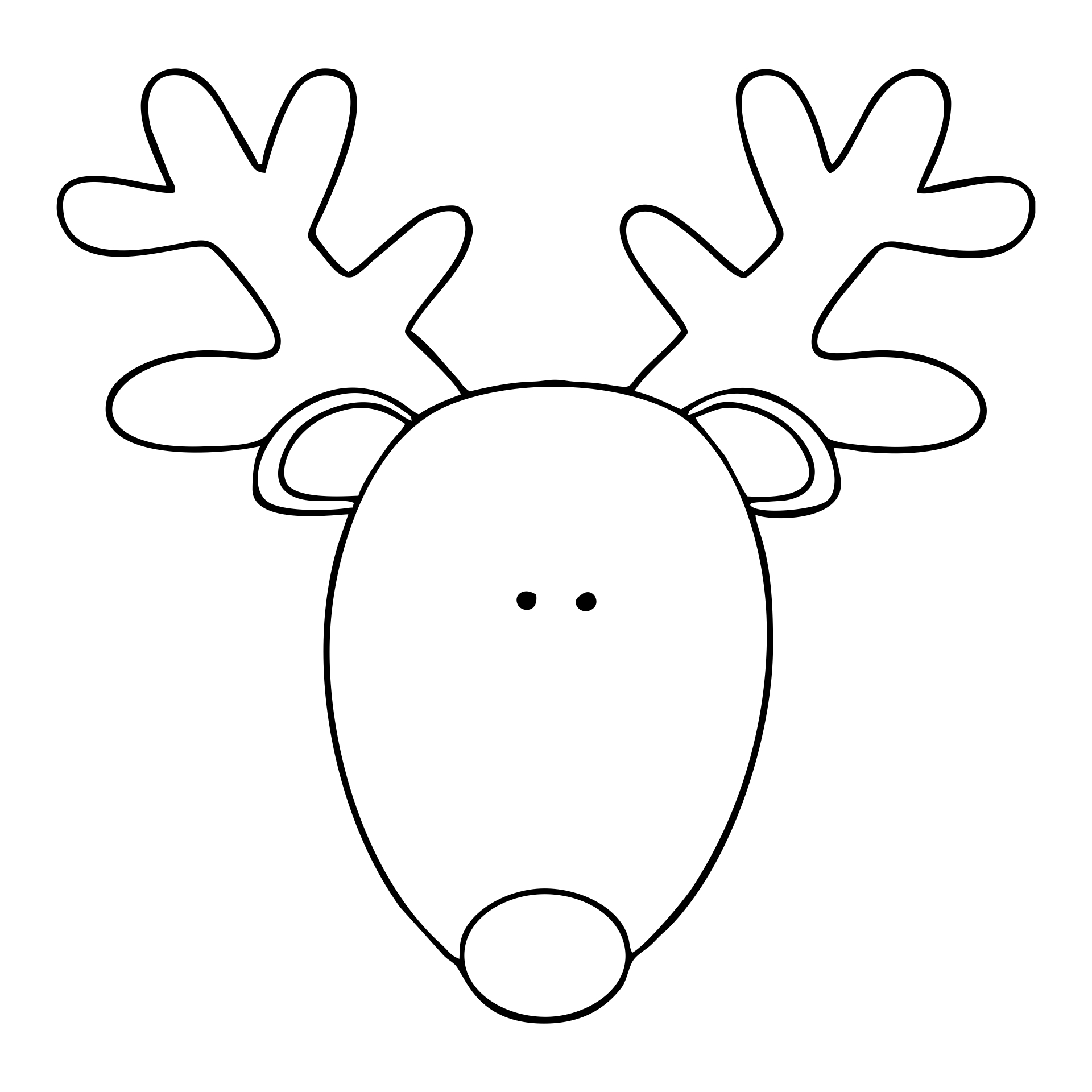 Printable Reindeer Faces_63378