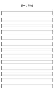 Printable Staff Paper Blank Sheet Music Template_82213