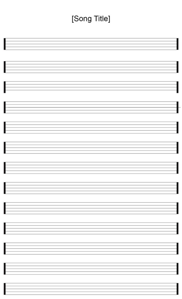 Printable Staff Paper Blank Sheet Music - Printable JD