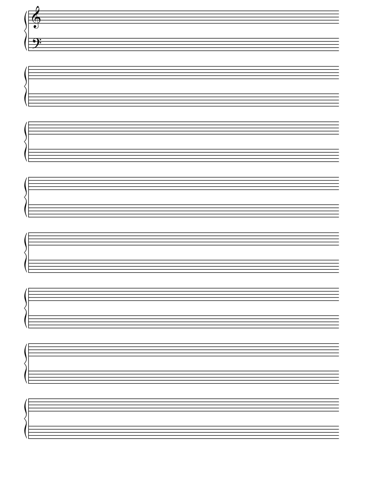 Printable Staff Paper Blank Sheet Music_325884
