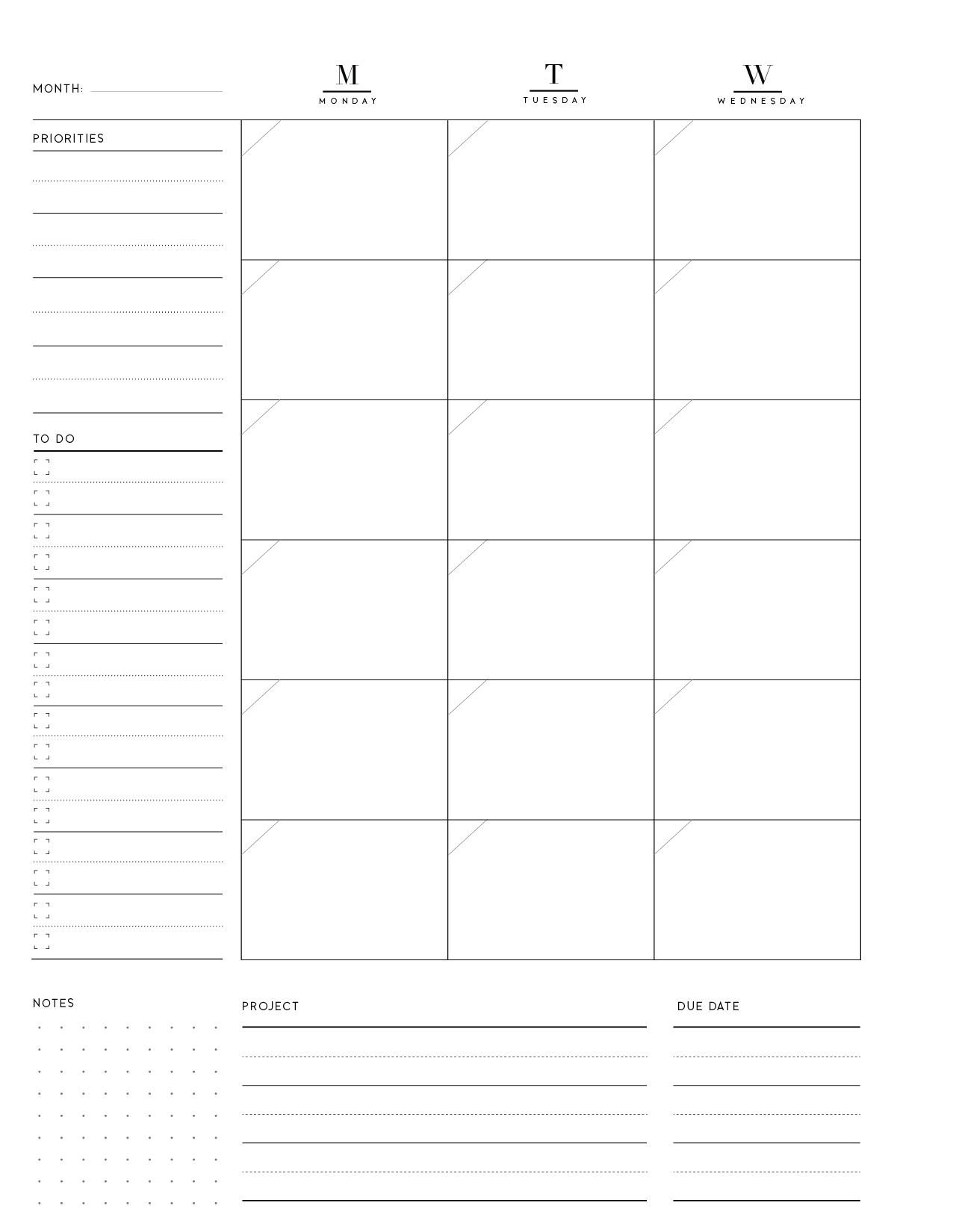 Printable Weekly Hourly Planner Template_62215