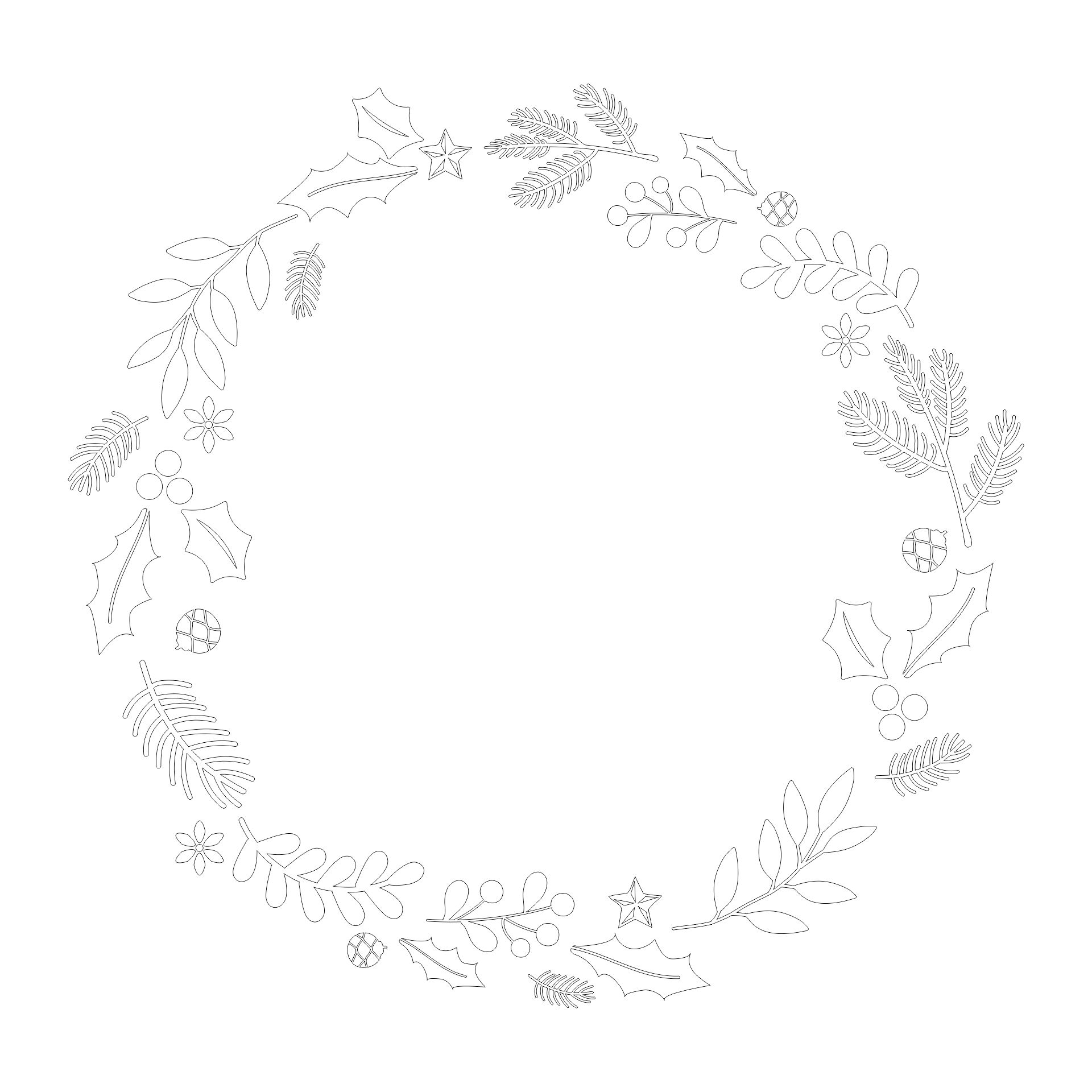 Printable Wreath Template_22184