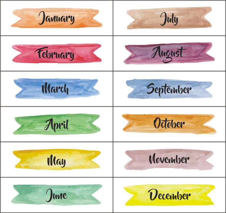 5 Best FREE Printable Calendar Month Labels Printable JD