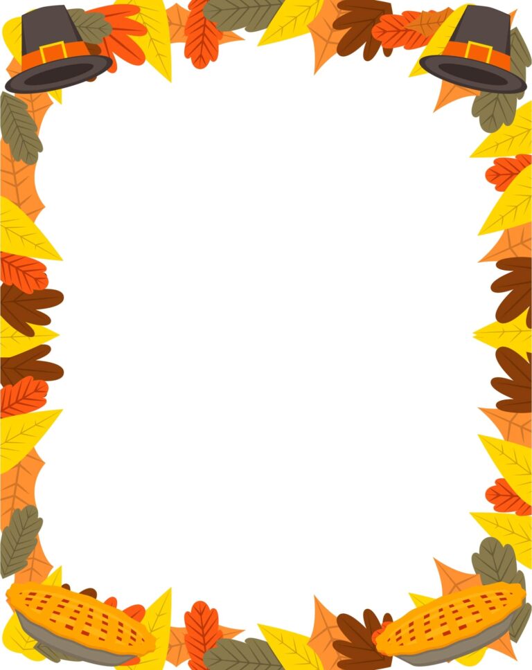 Printable Thanksgiving Borders - Printable JD