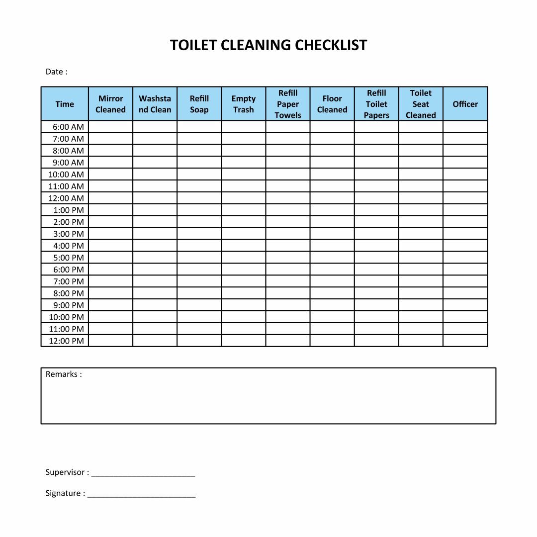 Free Printable Restroom Cleaning Schedule_23333