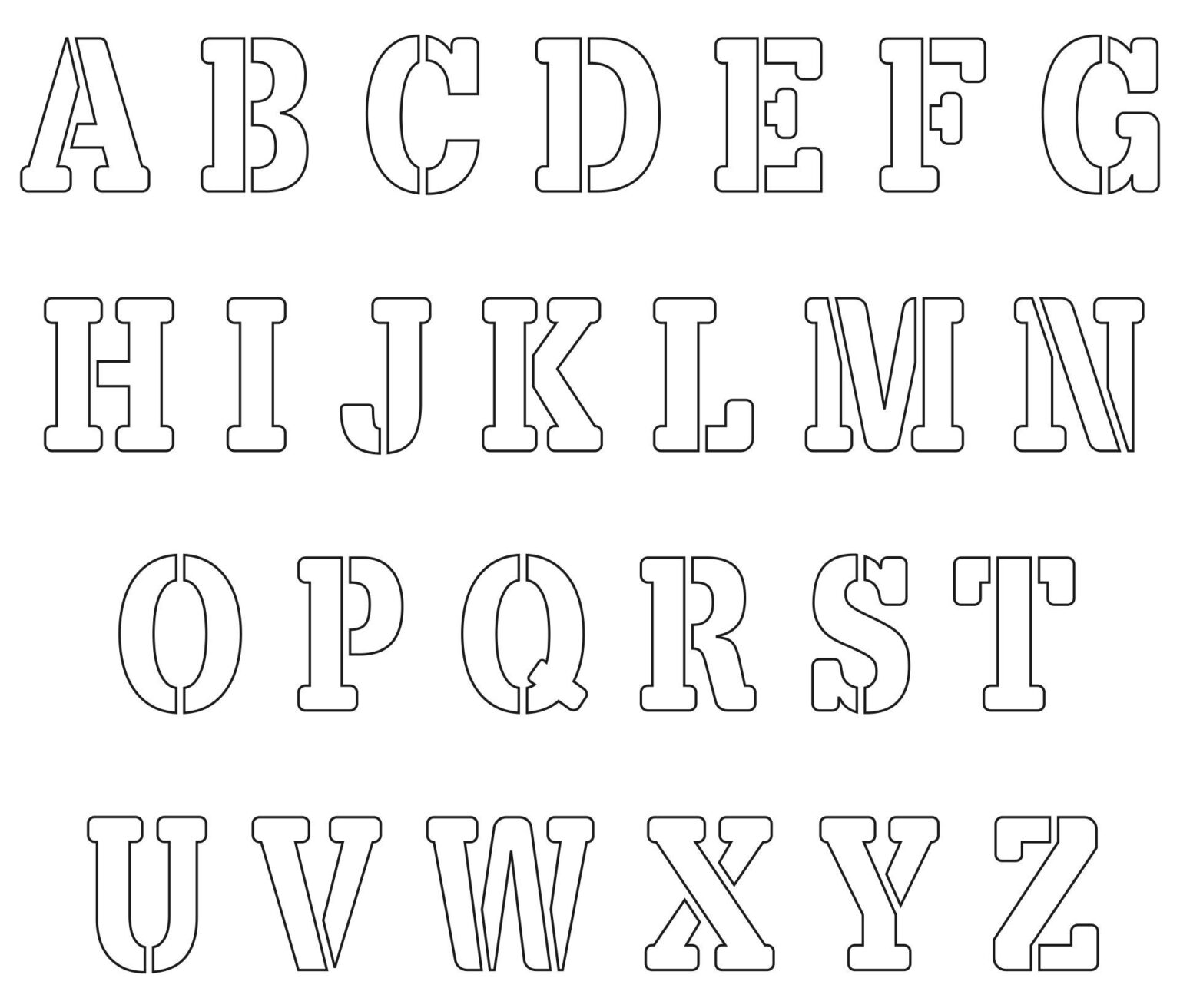 Printable 2 Inch Alphabet Letters Template - Printable JD