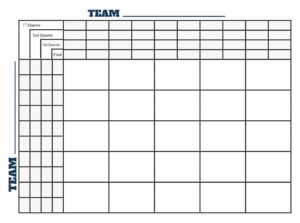 Printable 25 Square Football Pool Grid - Printable JD